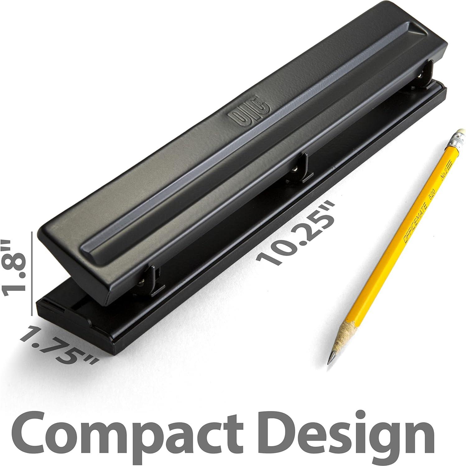 Perforadora Estándar Officemate 3 Agujeros Negra 8 Hojas