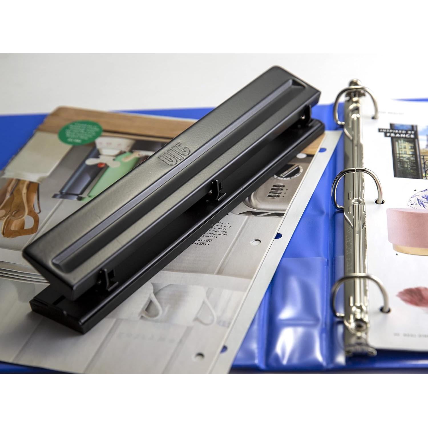 Perforadora Estándar Officemate 3 Agujeros Negra 8 Hojas