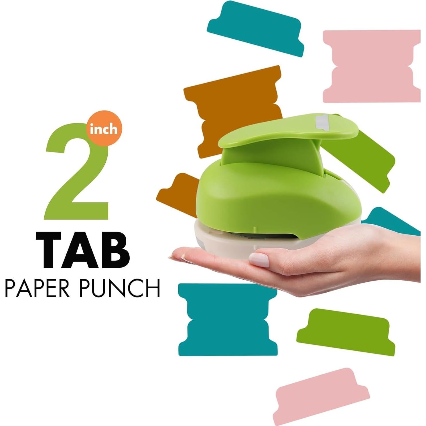 Perforadora de Papel de Pestañas HAUSTGO 2" - Ideal para Scrapbooking