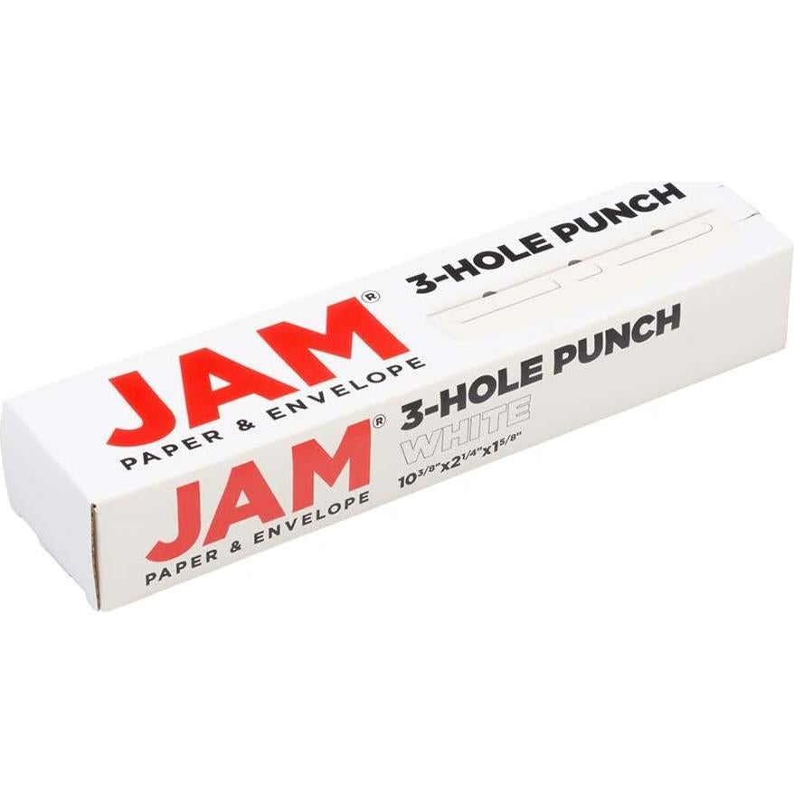 Perforadora de Metal 3 Agujeros JAM Paper Blanca 10 Hojas