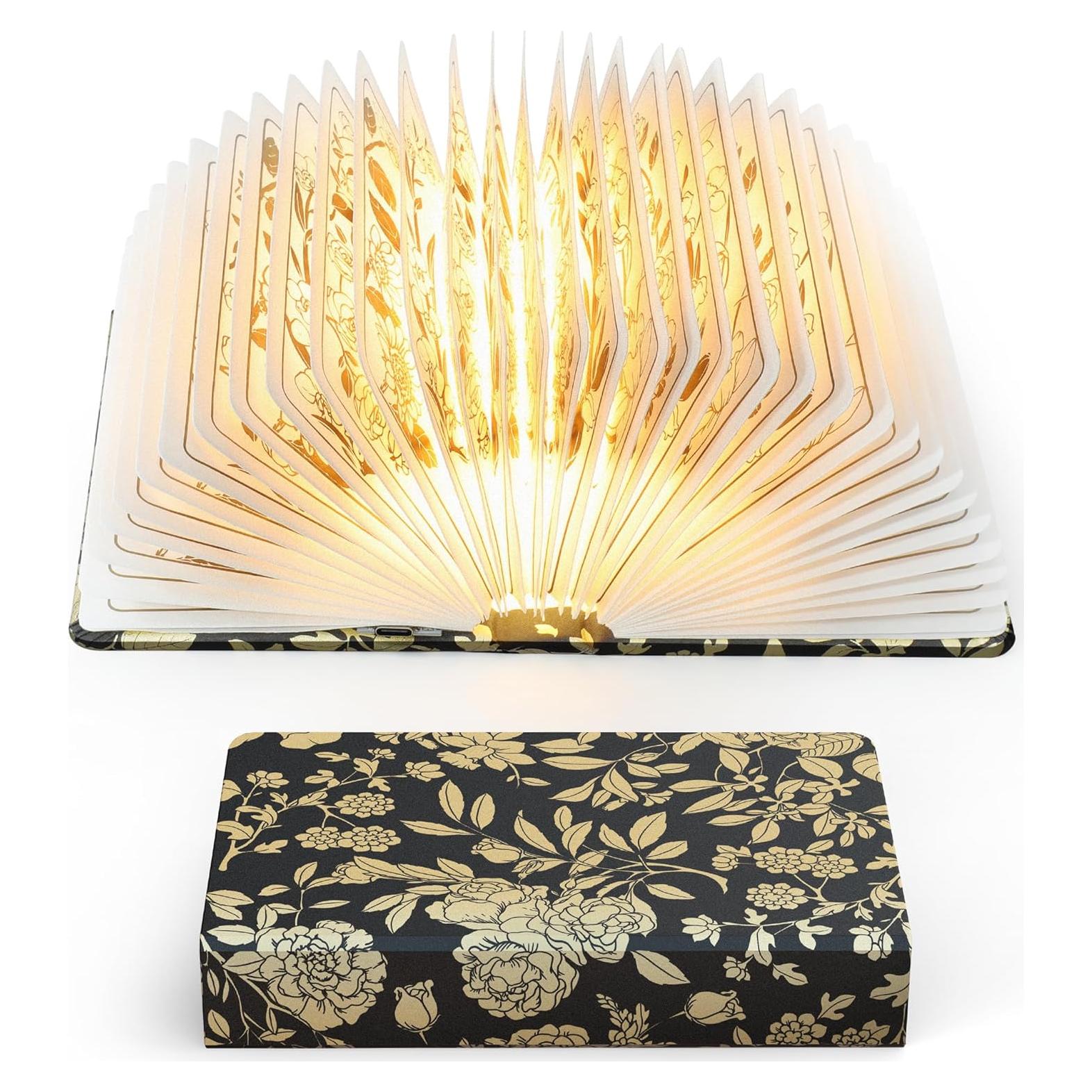 Lámpara de Libro Plegable ZBOLE 1200mAh 3 Colores Floral