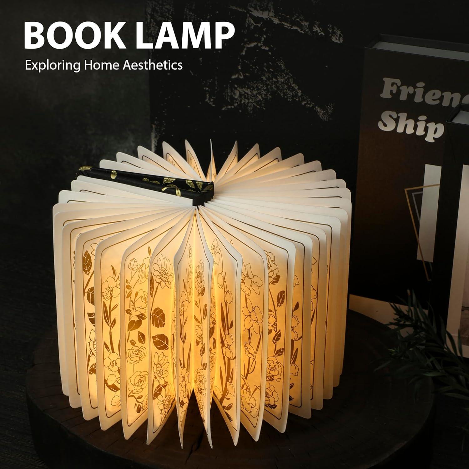 Lámpara de Libro Plegable ZBOLE 1200mAh 3 Colores Floral