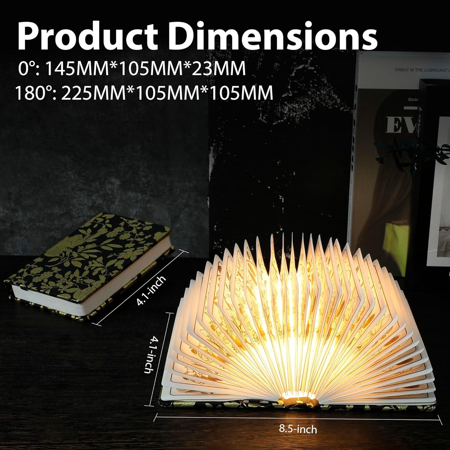 Lámpara de Libro Plegable ZBOLE 1200mAh 3 Colores Floral