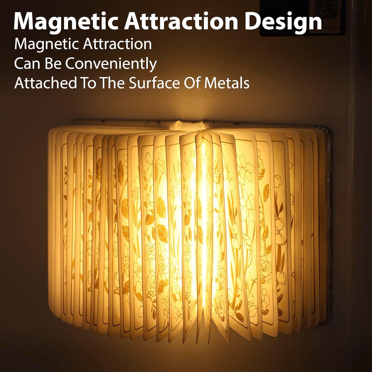 Lámpara de Libro Plegable ZBOLE 1200mAh 3 Colores Floral