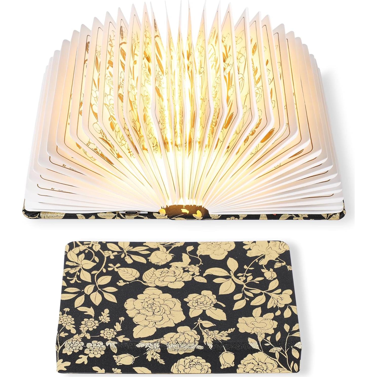 Lámpara de Libro Plegable ZBOLE 1200mAh 3 Colores Floral