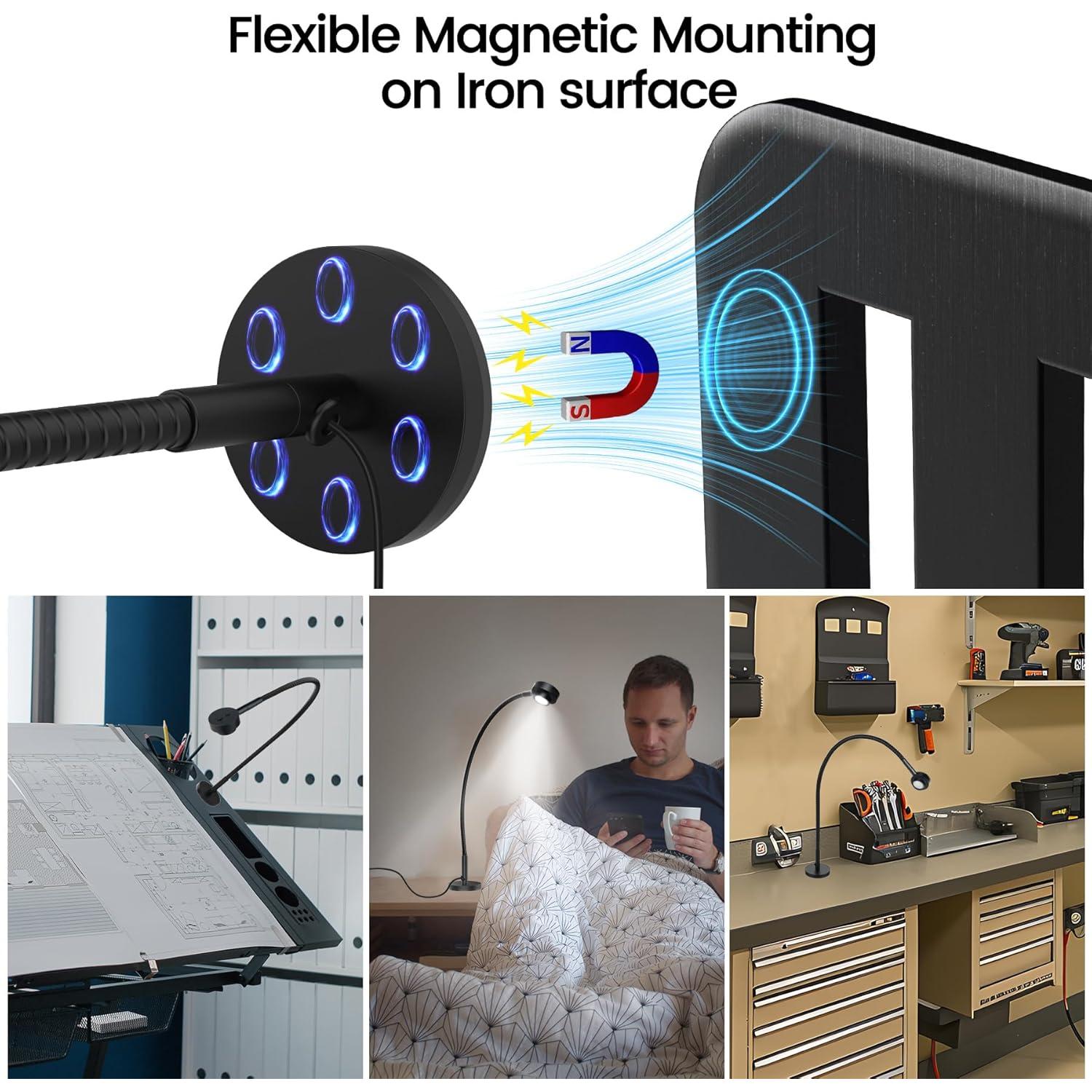 Luz de Lectura LED Magnética RVSPARK 3 Colores Regulable