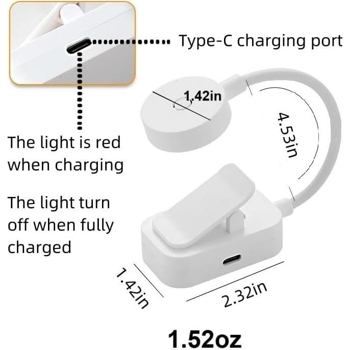 Luz de Libro Darlur Rojo - Paquete de 2, 3 Modos, Cuidado Ojos