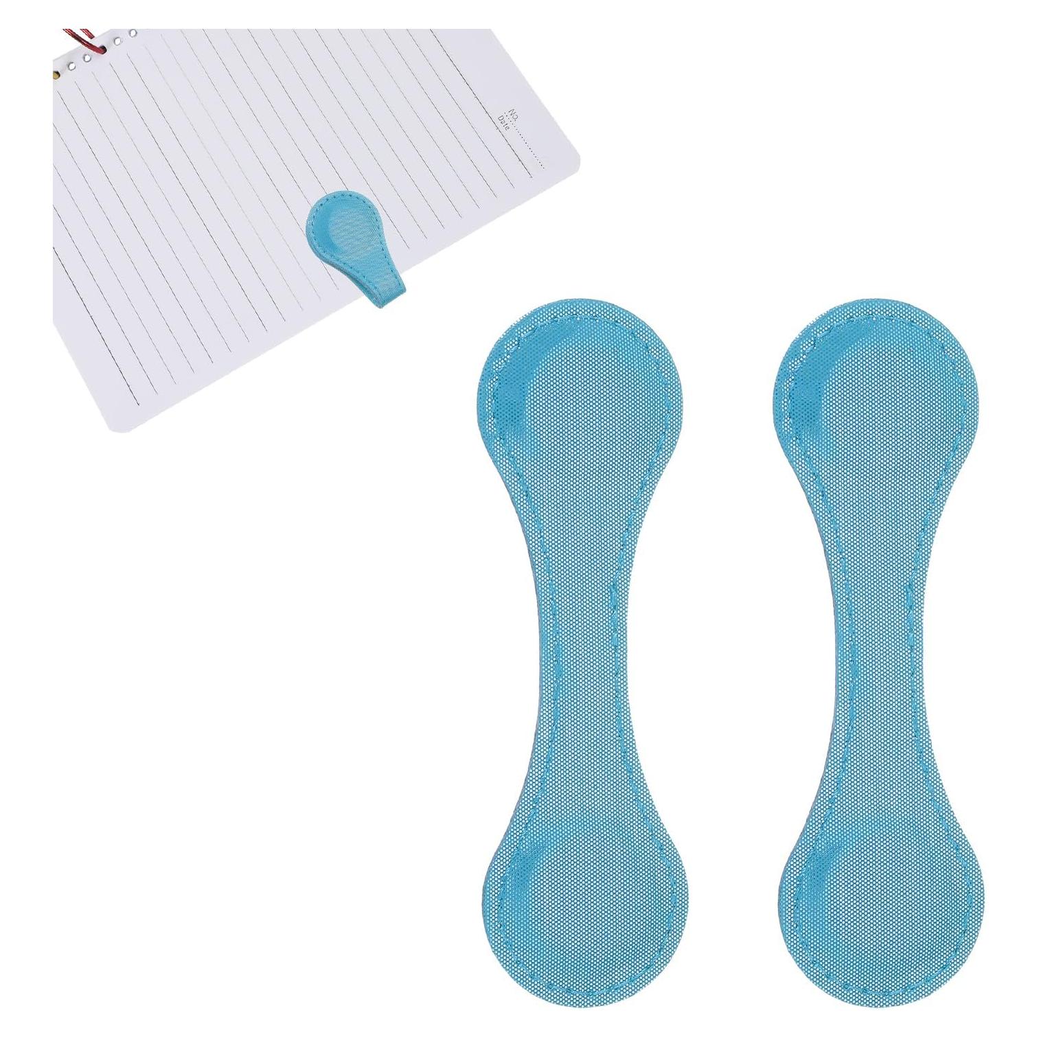 Marcador Magnético de Cuero uxcell 10x3 cm Doble Cara Azul