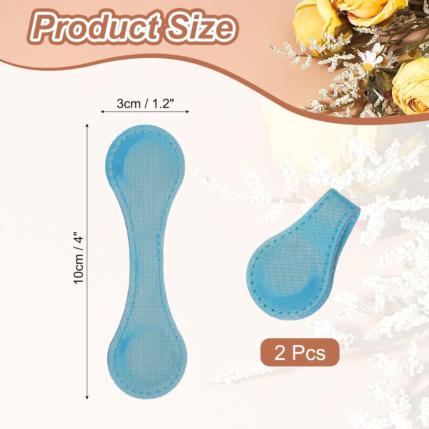 Marcador Magnético de Cuero uxcell 10x3 cm Doble Cara Azul