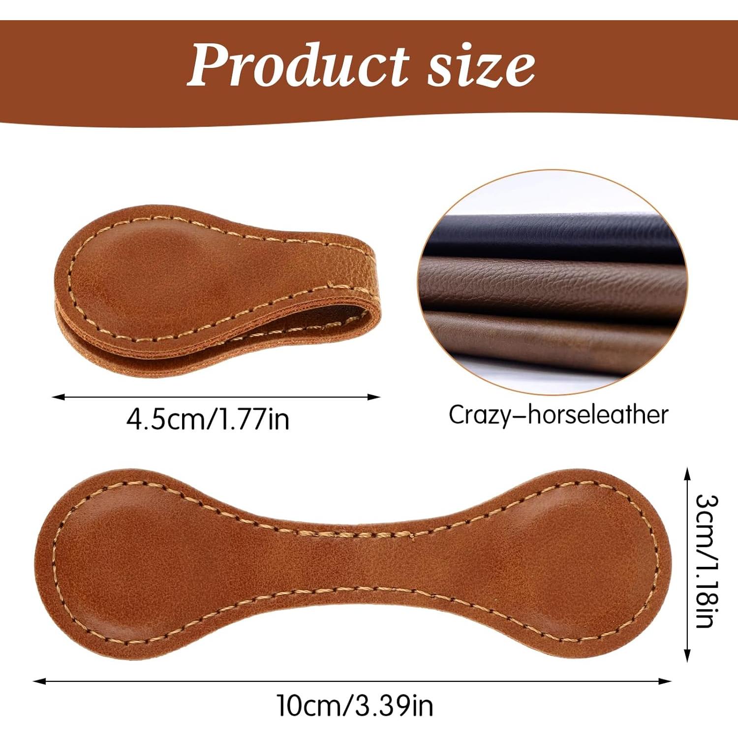 Marcador de Página de Cuero Magnético Dimeho Vintage 2 Pcs