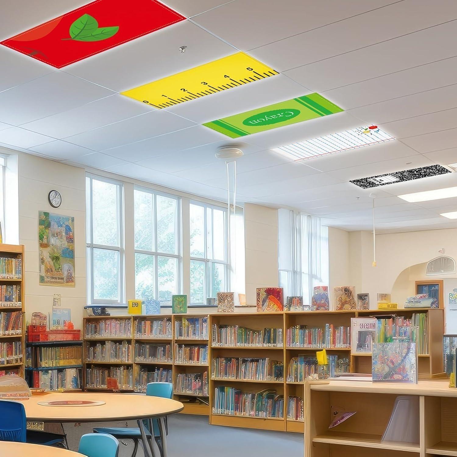 6 Filtros de Luz Fluorescente Magnéticos Wiooffen 120x60cm