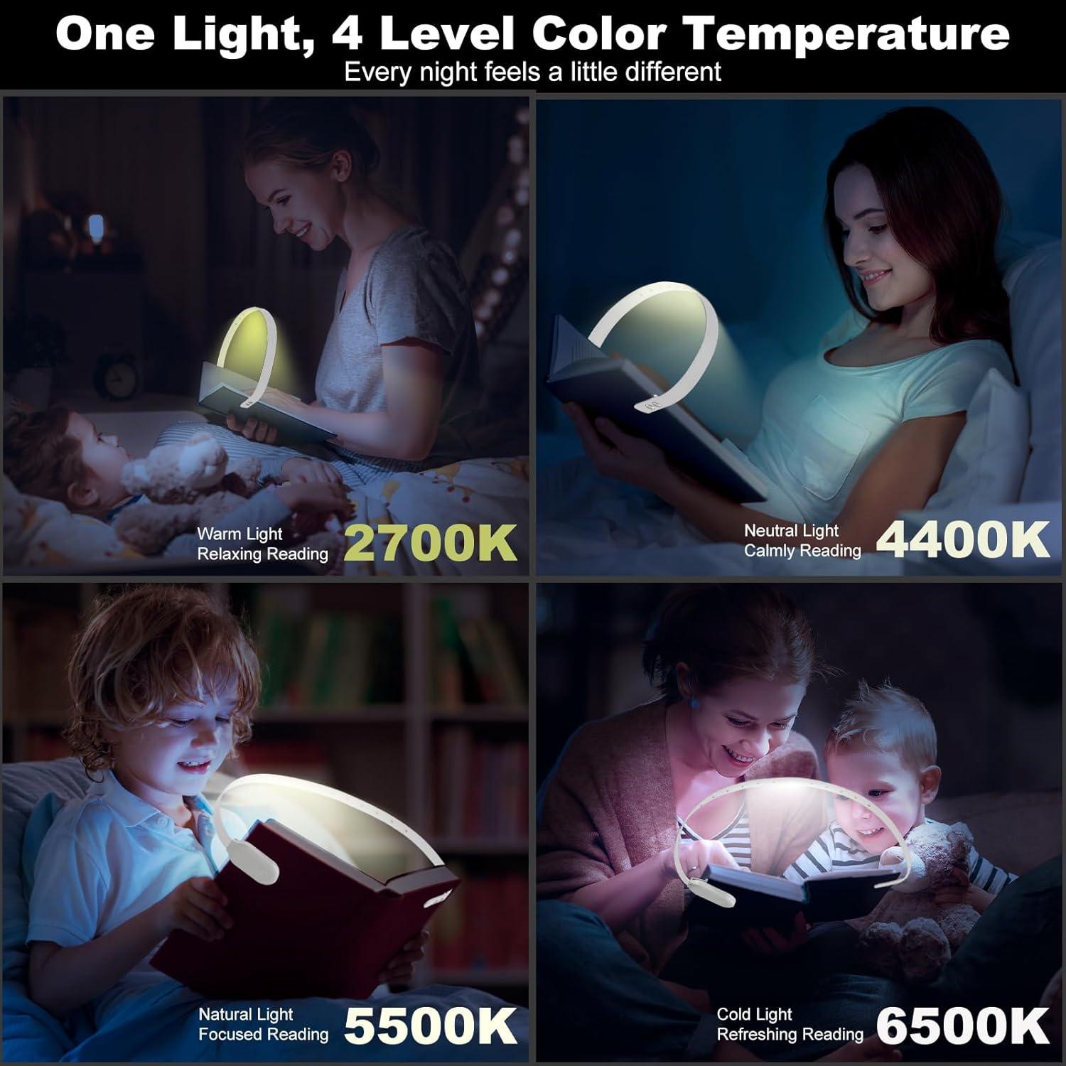 Luz de libro recargable Dongguan Kuke BLA20R 12 LED 4 colores