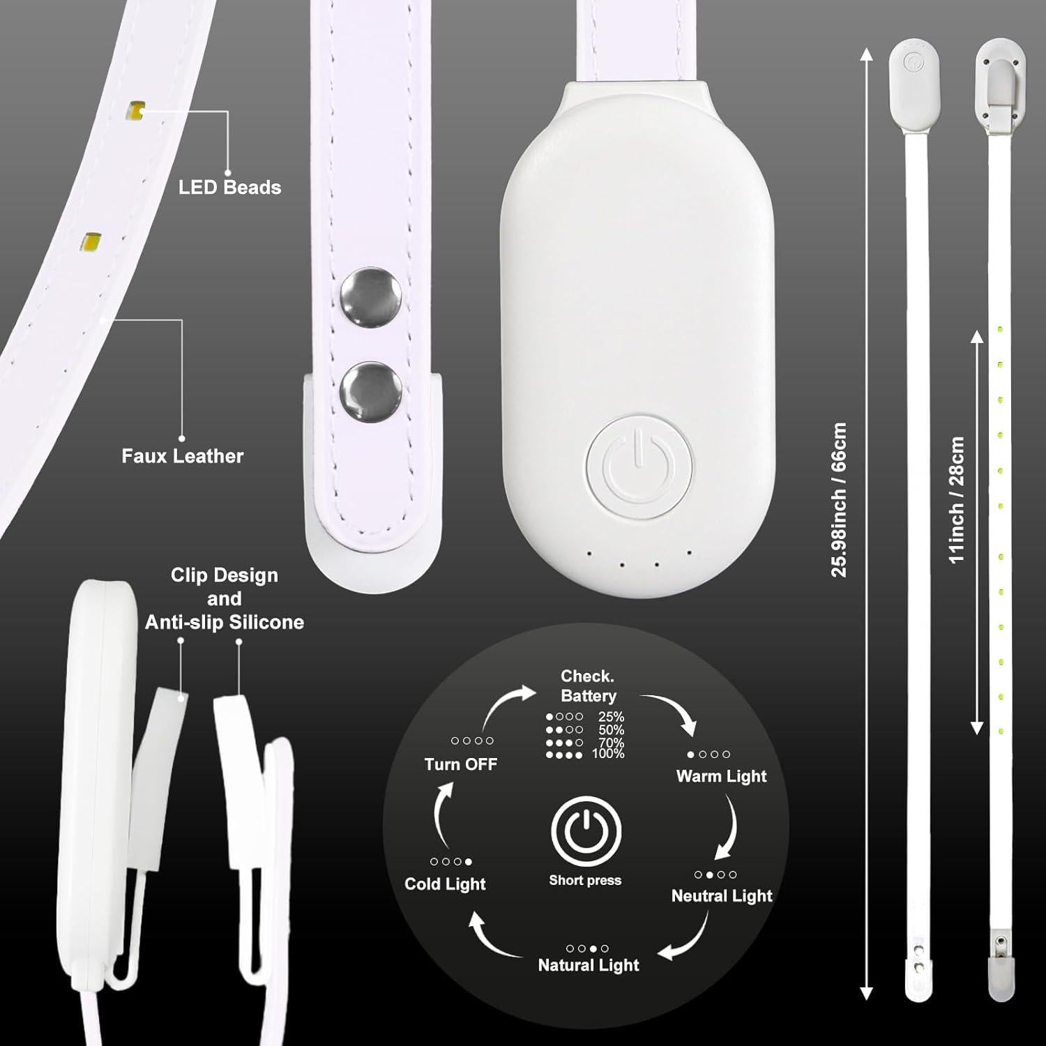 Luz de libro recargable Dongguan Kuke BLA20R 12 LED 4 colores