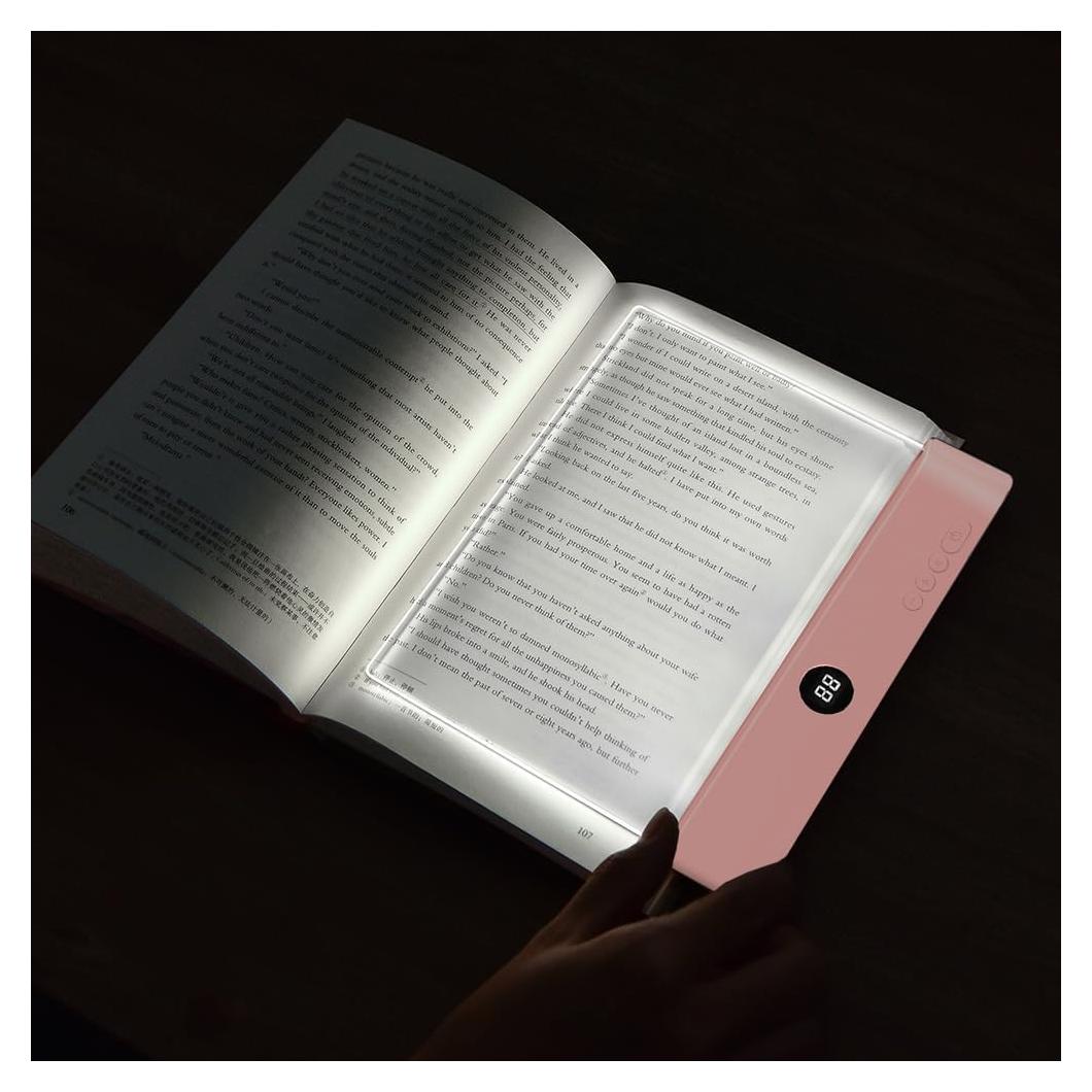 Luz de Libro LED Recargable ZWJFDCBD Rosa con 3 Colores