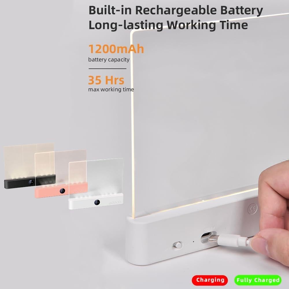 Luz de Libro LED Recargable ZWJFDCBD Rosa con 3 Colores