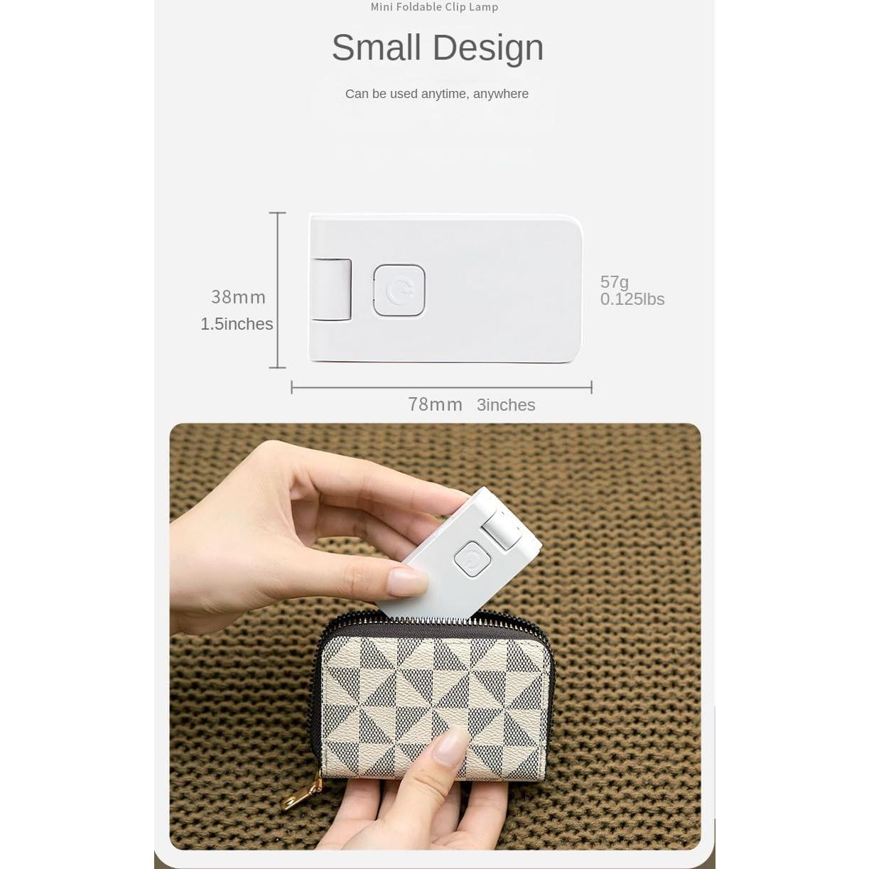 Luz de Libro Mini Plegable TRIPRO Recargable 3 Temperaturas