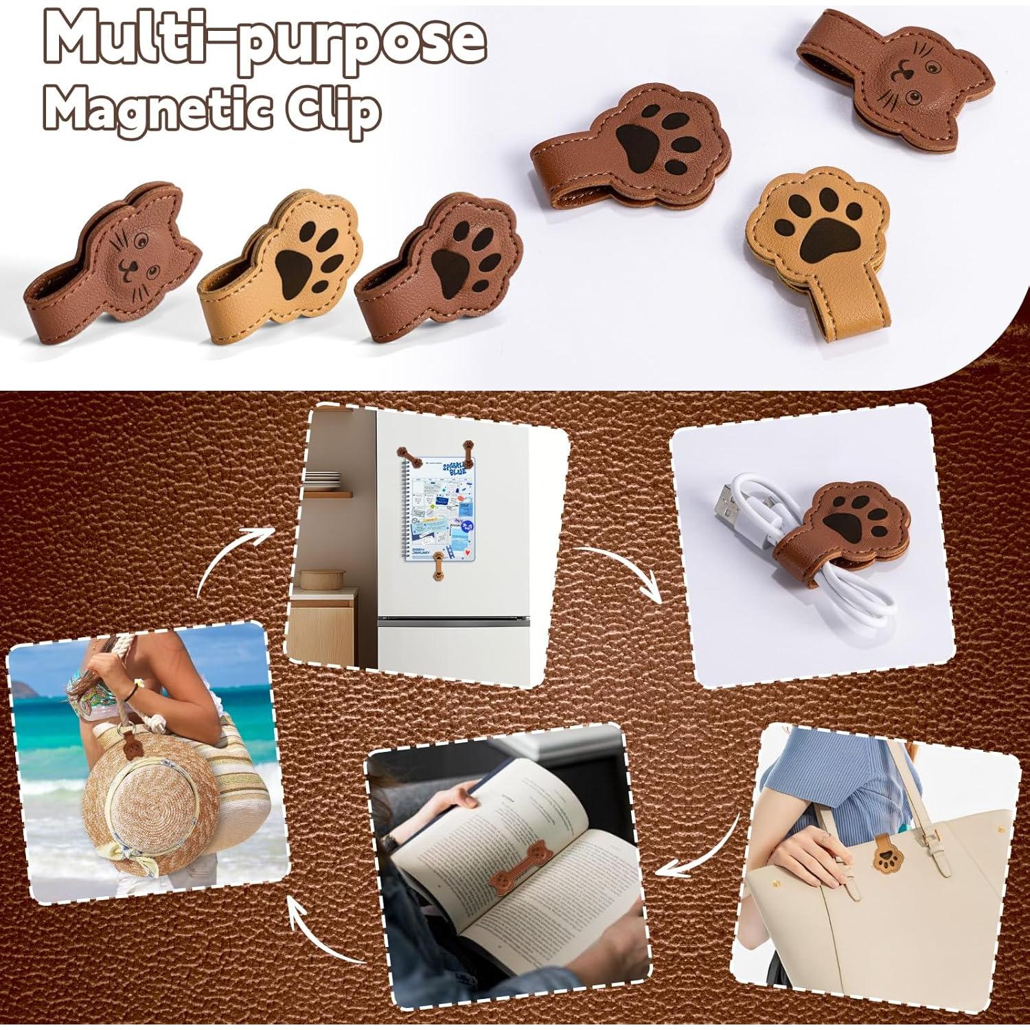 Marcadores Magnéticos de Cuero PU Likesing - 11.5x3.7cm