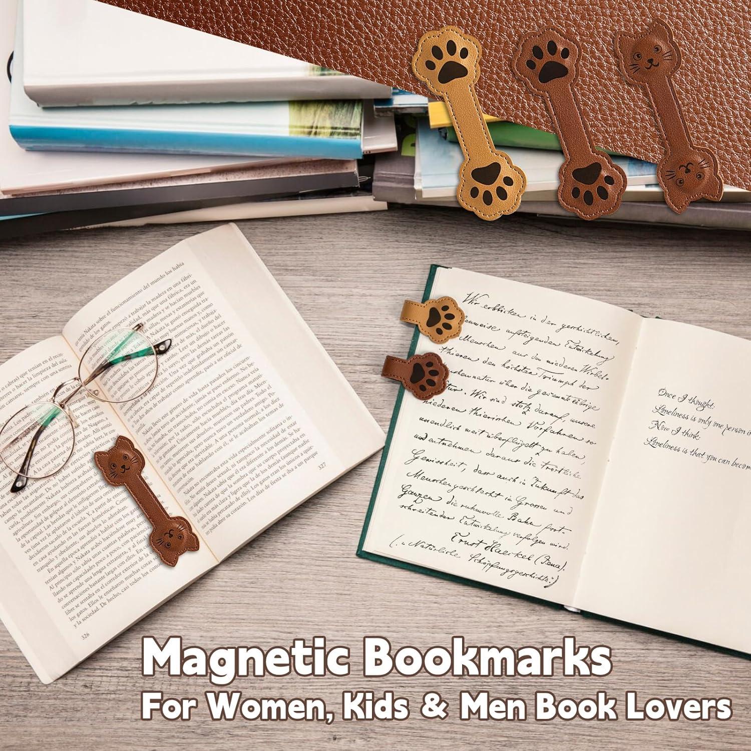 Marcadores Magnéticos de Cuero PU Likesing - 11.5x3.7cm