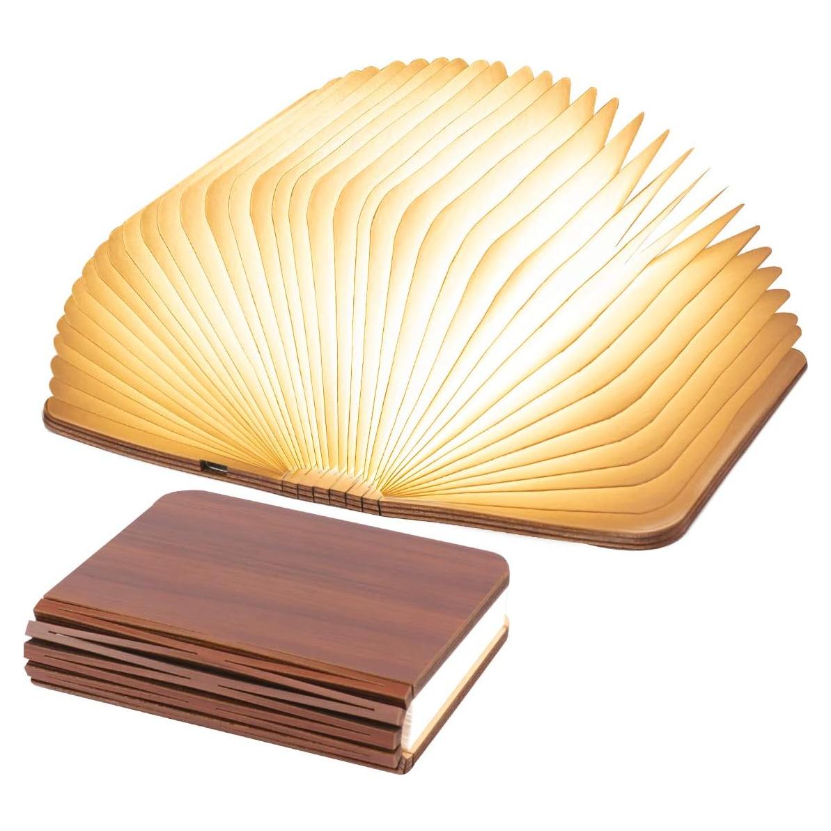 Lámpara de Libro Plegable XIUDI LED Madera 10x8cm 8 Colores