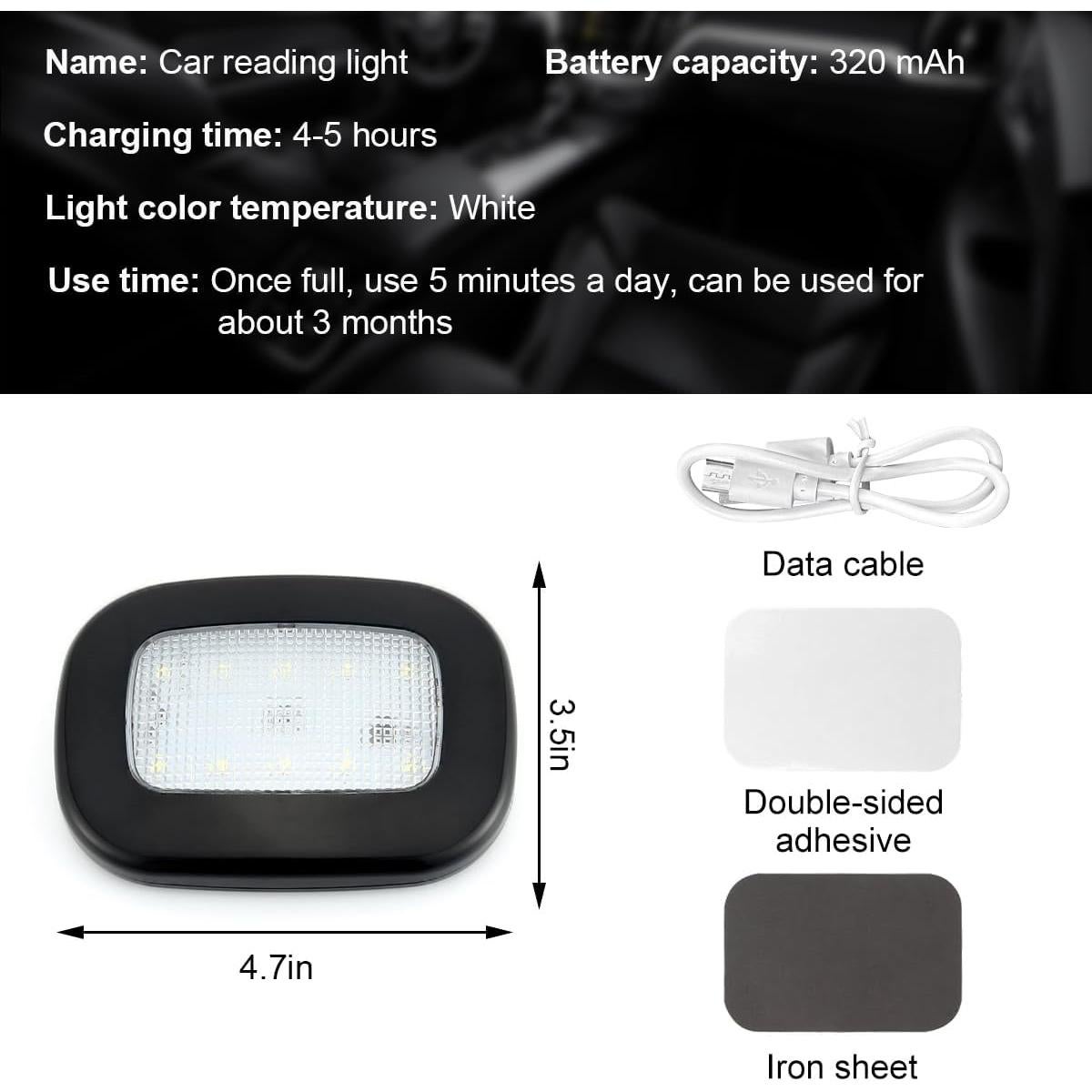 Luz de Cúpula Magnética Sylvil para Coche Inalámbrica USB