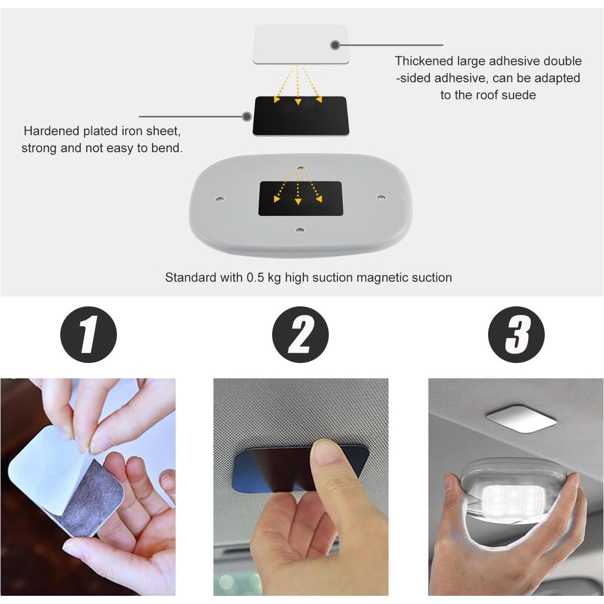 Luz de Cúpula Magnética Sylvil para Coche Inalámbrica USB