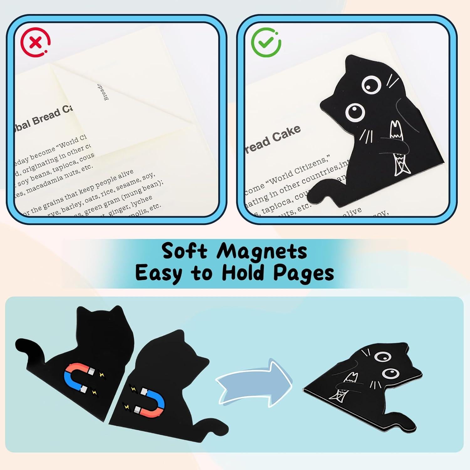 10 Marcadores Magnéticos de Gato Prudiut - Regalos Creativos