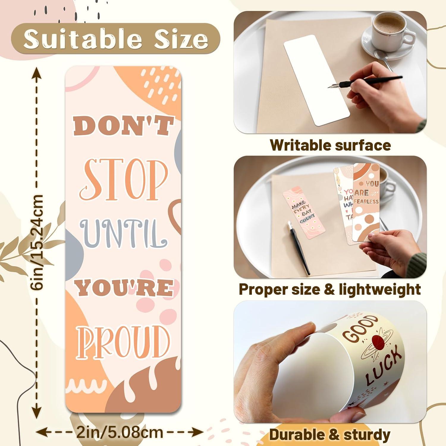 150 Marcadores de Libros Motivacionales Boho Zheyistep