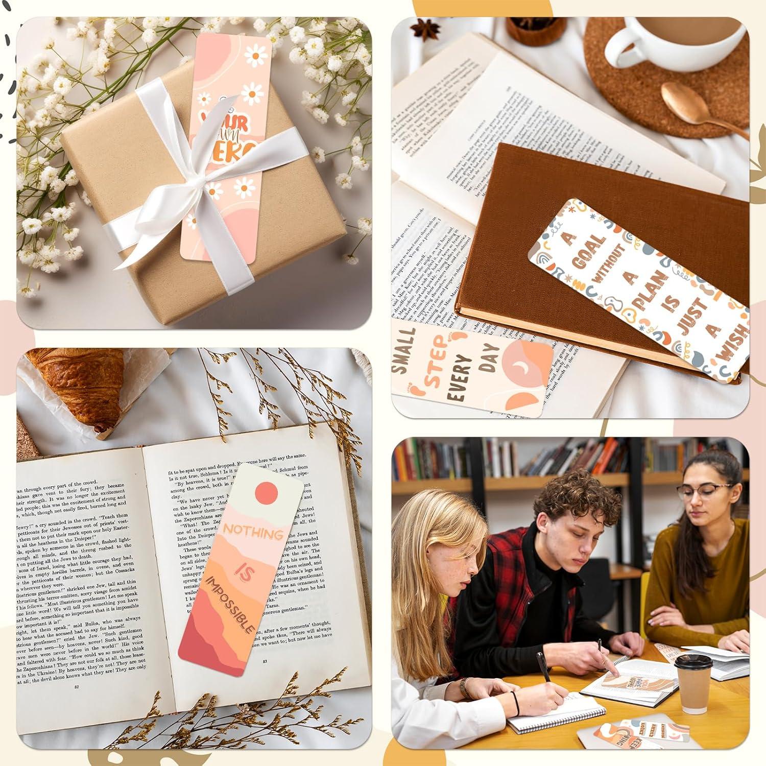 150 Marcadores de Libros Motivacionales Boho Zheyistep