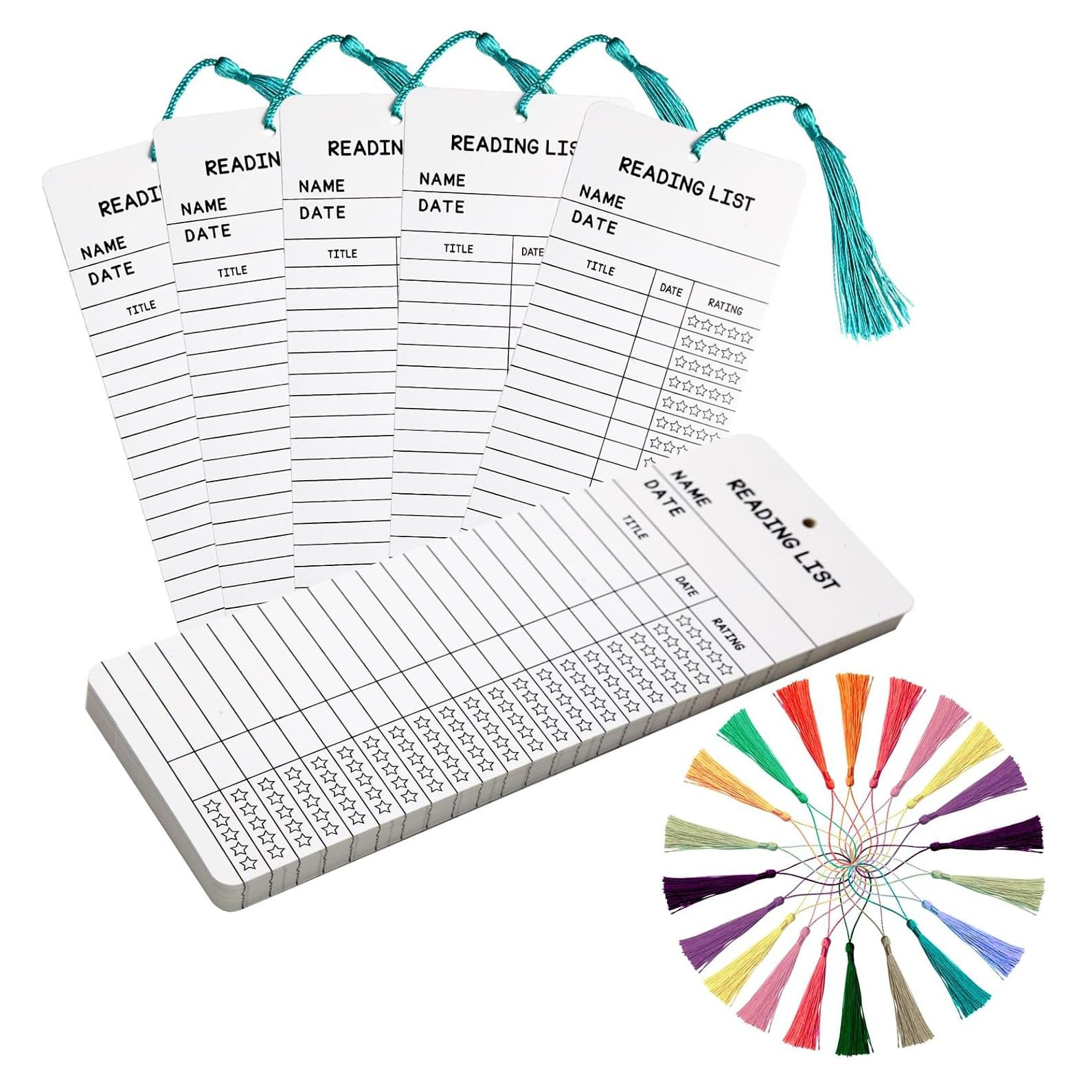 50 Marcadores con Borlas KaloTidy 3x8 cm para Lectura