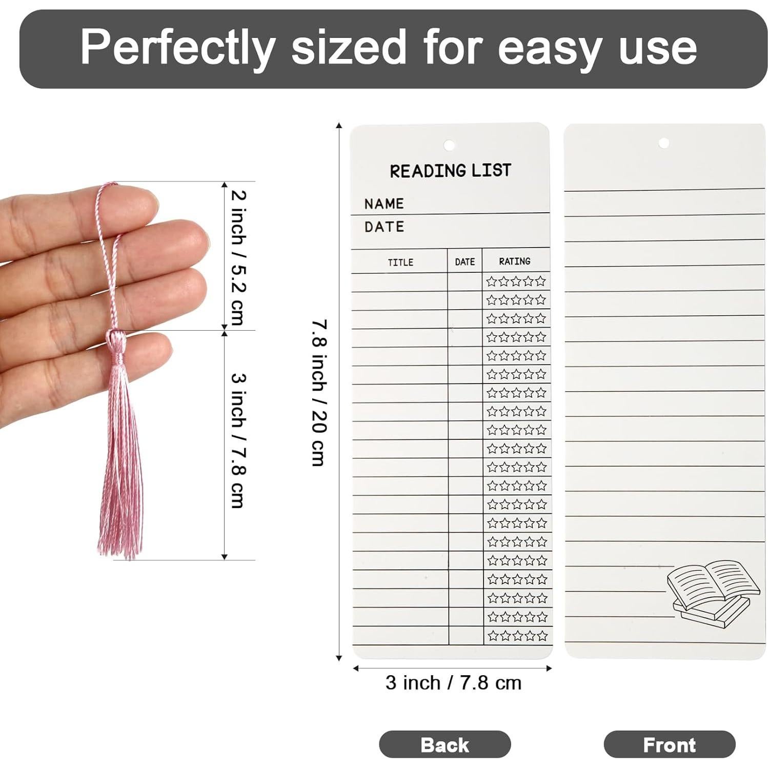 50 Marcadores con Borlas KaloTidy 3x8 cm para Lectura