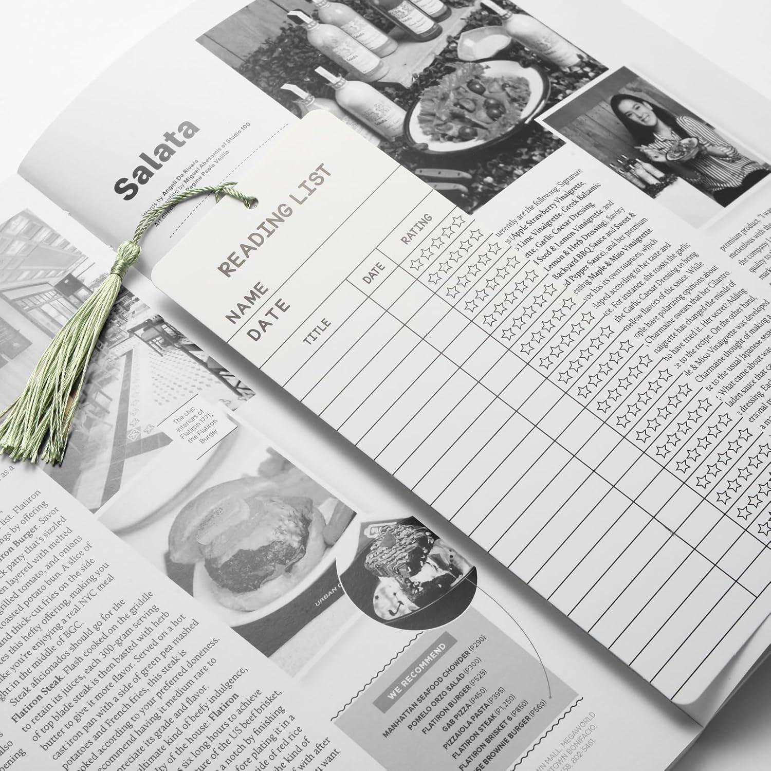 50 Marcadores con Borlas KaloTidy 3x8 cm para Lectura