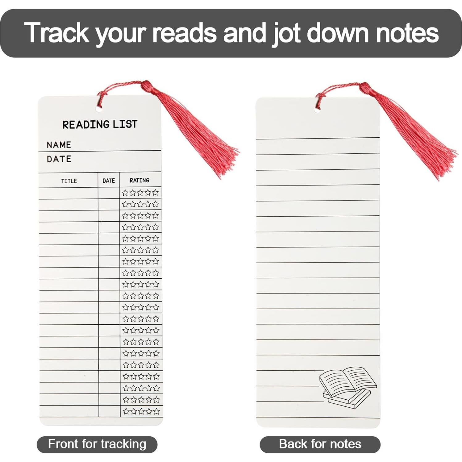 50 Marcadores con Borlas KaloTidy 3x8 cm para Lectura