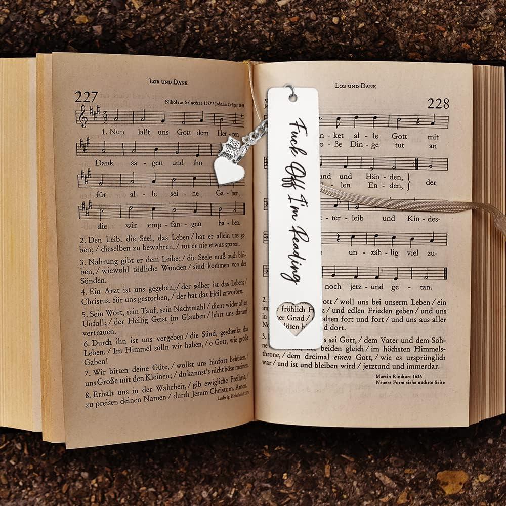 Marcador Divertido THRXOBN de Acero Inoxidable para Libros