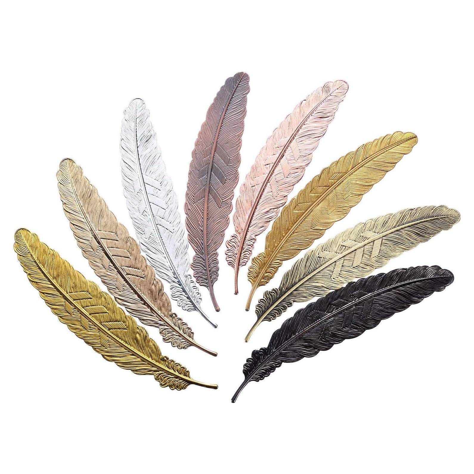 Marcadores de Metal Gejoy en Forma de Pluma - Set de 8 Piezas