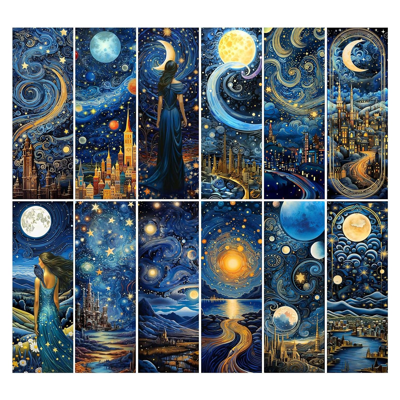 Marcadores de Libros Anseal 12 PCS Diseño Espacial 15x5 cm