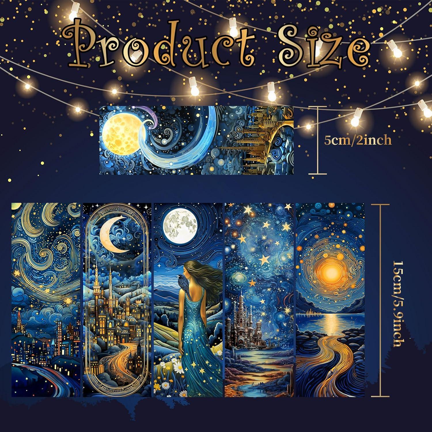 Marcadores de Libros Anseal 12 PCS Diseño Espacial 15x5 cm