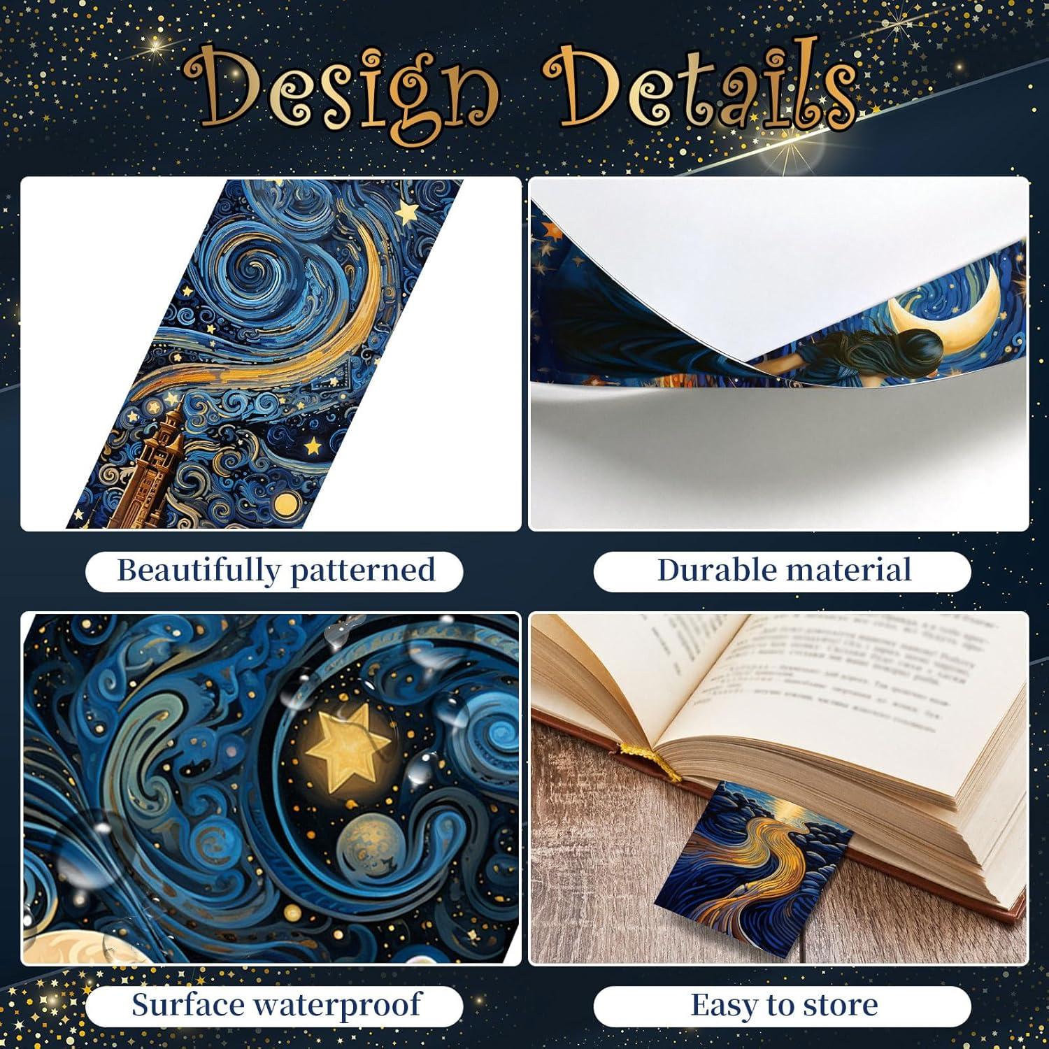 Marcadores de Libros Anseal 12 PCS Diseño Espacial 15x5 cm