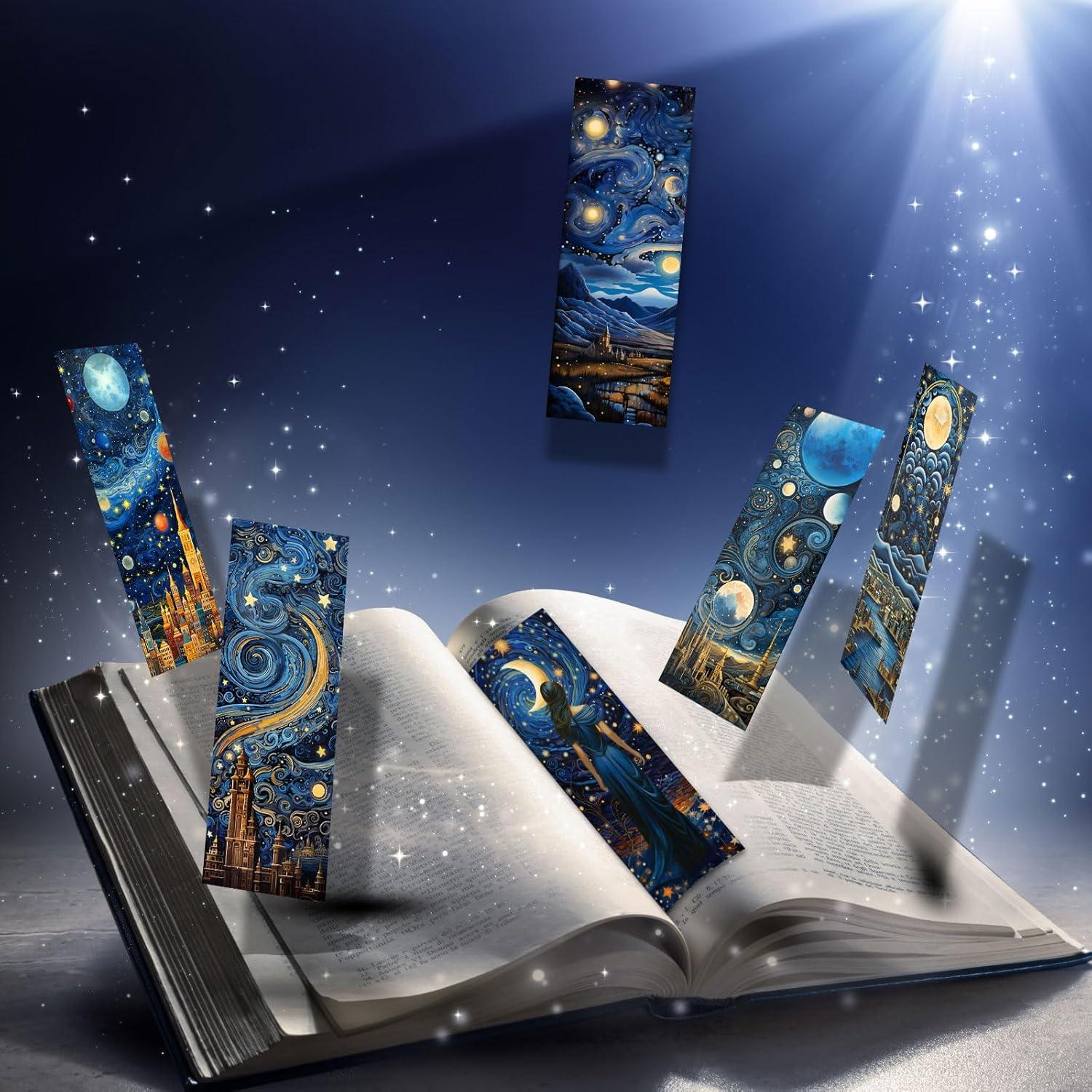 Marcadores de Libros Anseal 12 PCS Diseño Espacial 15x5 cm