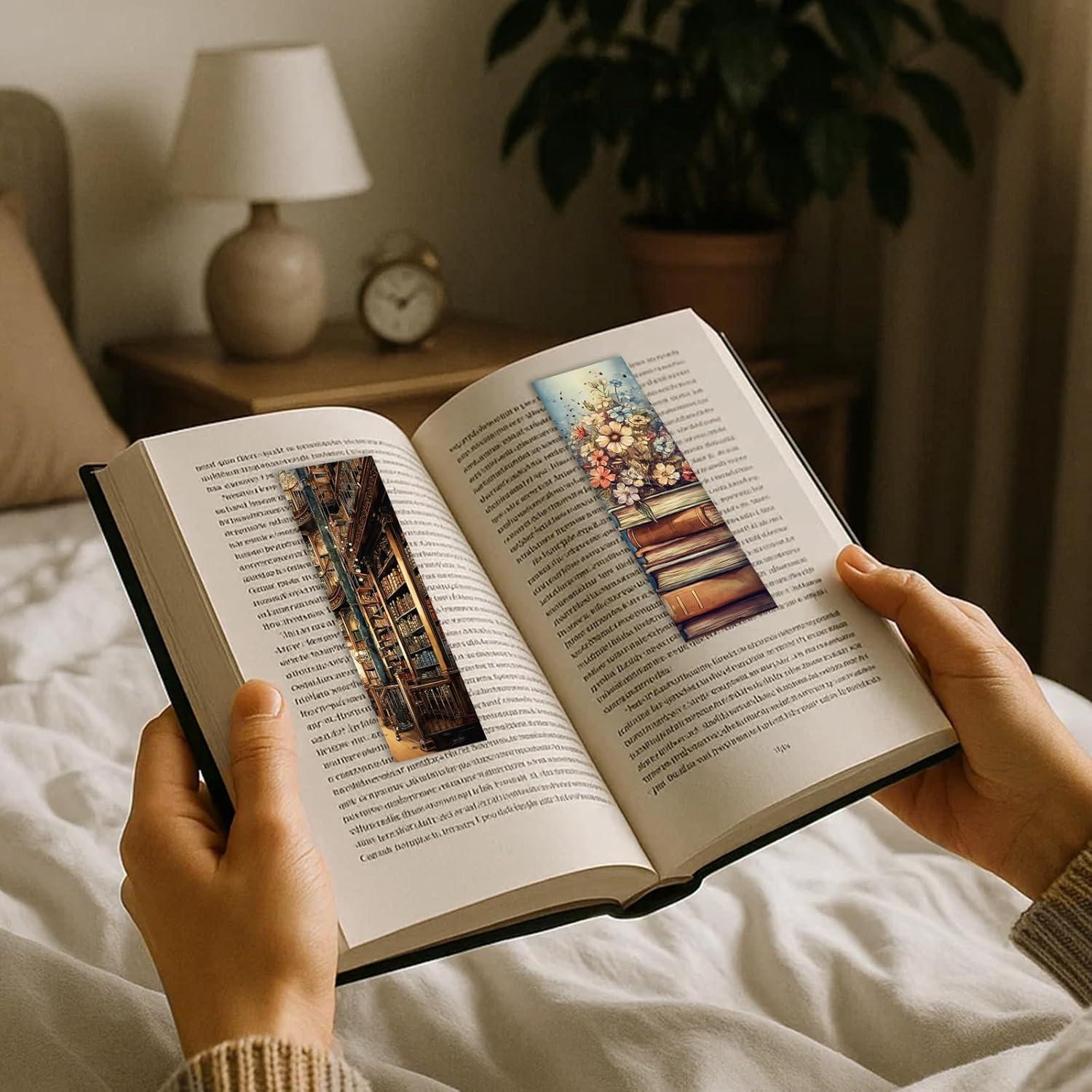 100 Marcadores de Libro Vintage Afritee - Papel Floral Retro