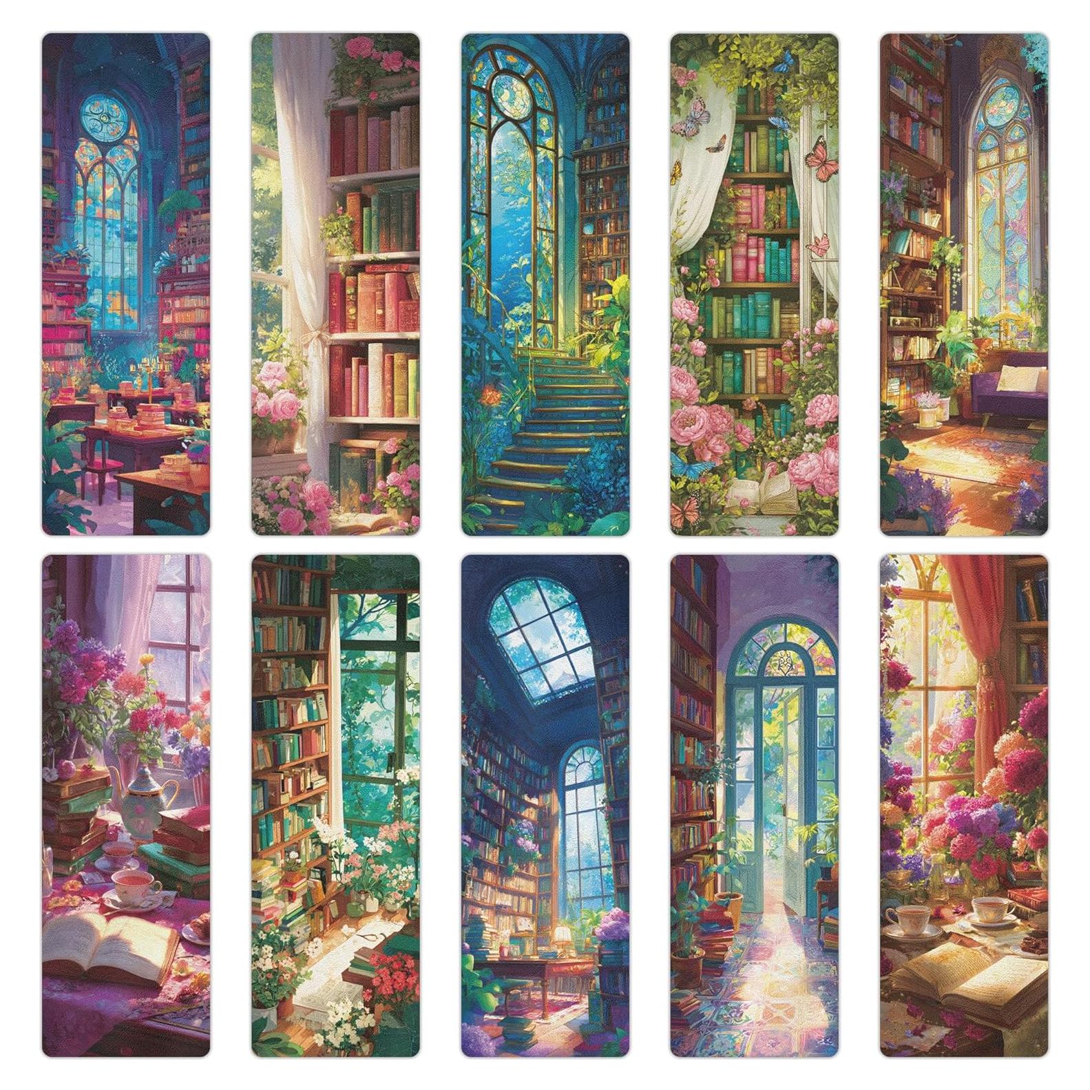 Juego de 10 Marcadores de Libros MENIFEND Biblioteca Secreta