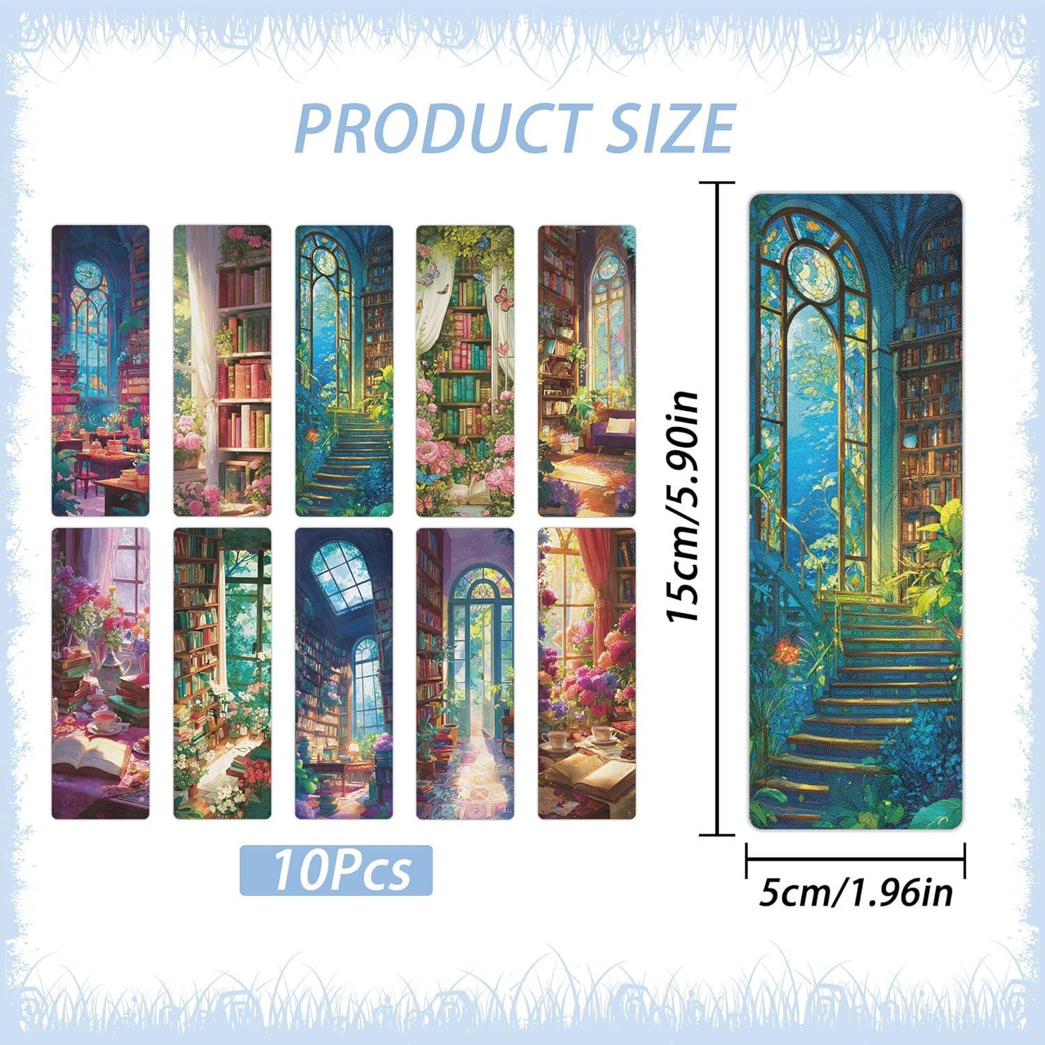 Juego de 10 Marcadores de Libros MENIFEND Biblioteca Secreta