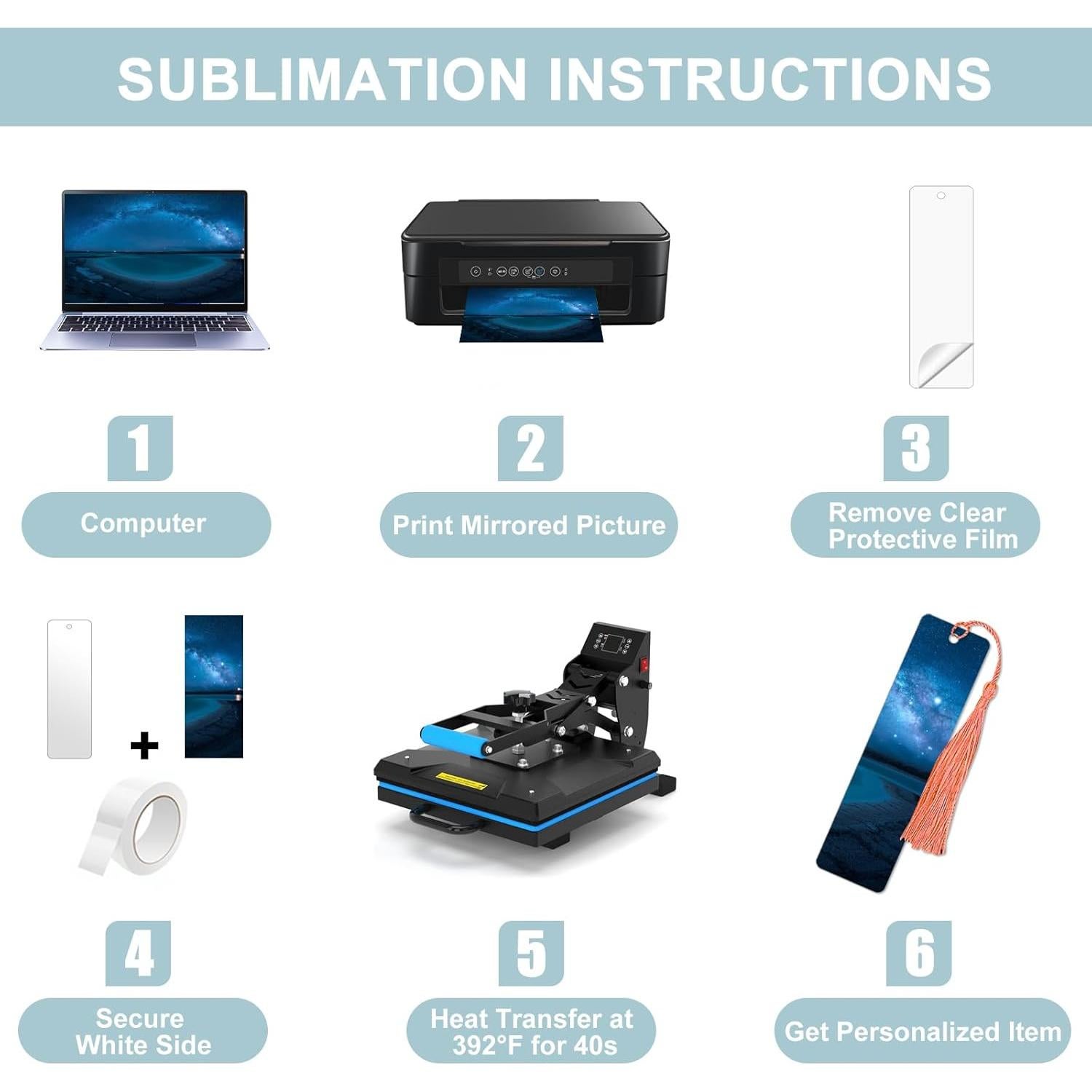 50 Marcadores de Aluminio para Sublimación Doble Cara AceSubli