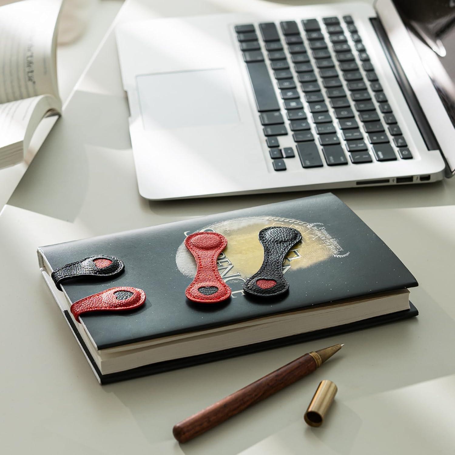 Marcadores de Páginas Magnéticos de Cuero Ovesmusl Corazón