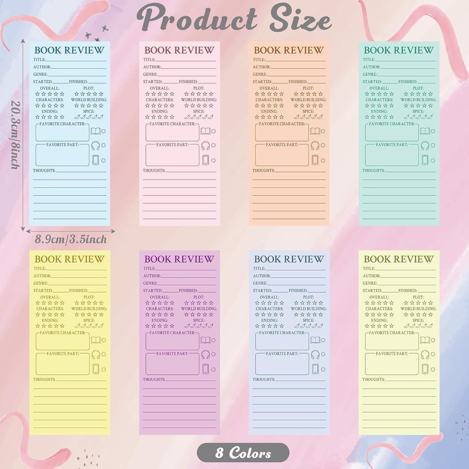 Marcadores de Reseña de Libros Coloridos L1rabe 120 Pcs