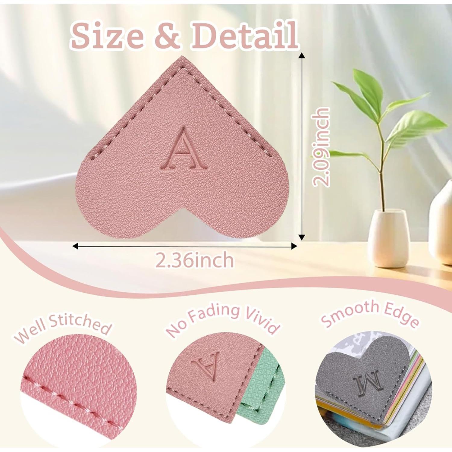 Marcador de Libros Personalizado MOTEERLLU Corazón Rosa A