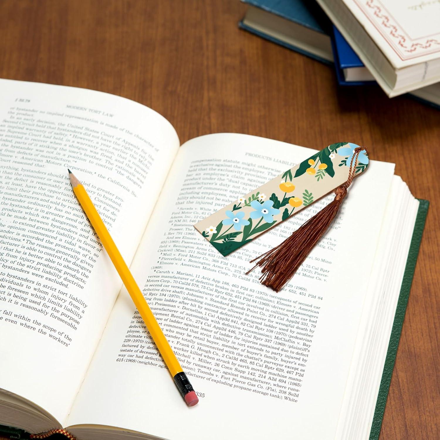 50 Marcadores de Madera Sin Terminar Ira Pollitt con Borlas Coloridas