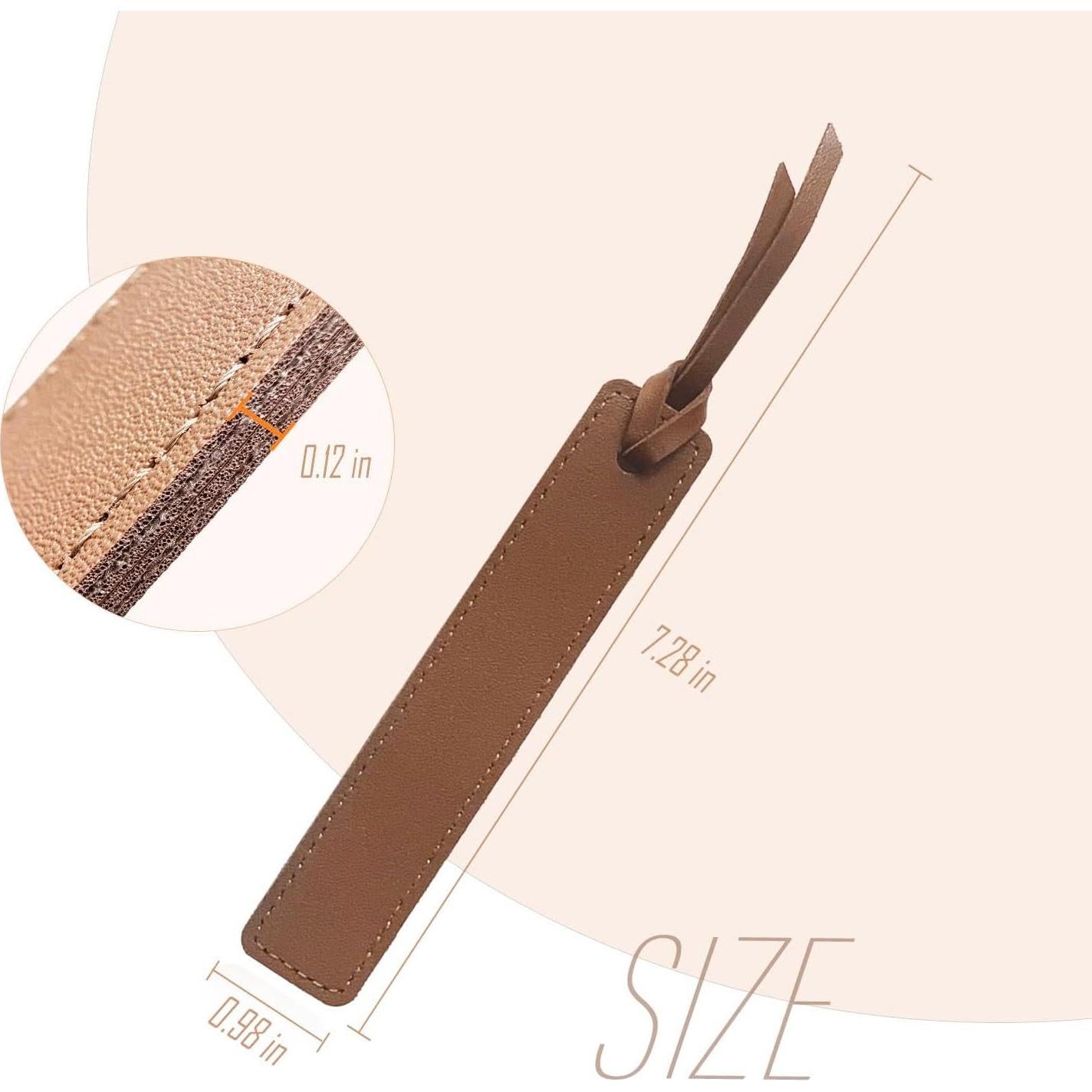 6 Marcadores de Página de Cuero HNQCPCVU - Hechos a Mano