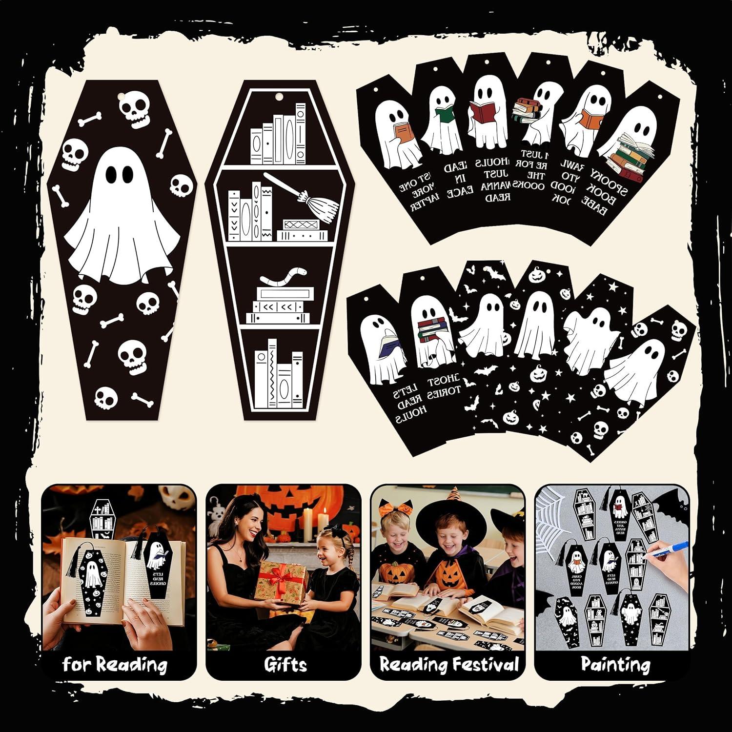 Marcadores de Ataúd Fantasma Laffact - 240 Piezas con Borlas