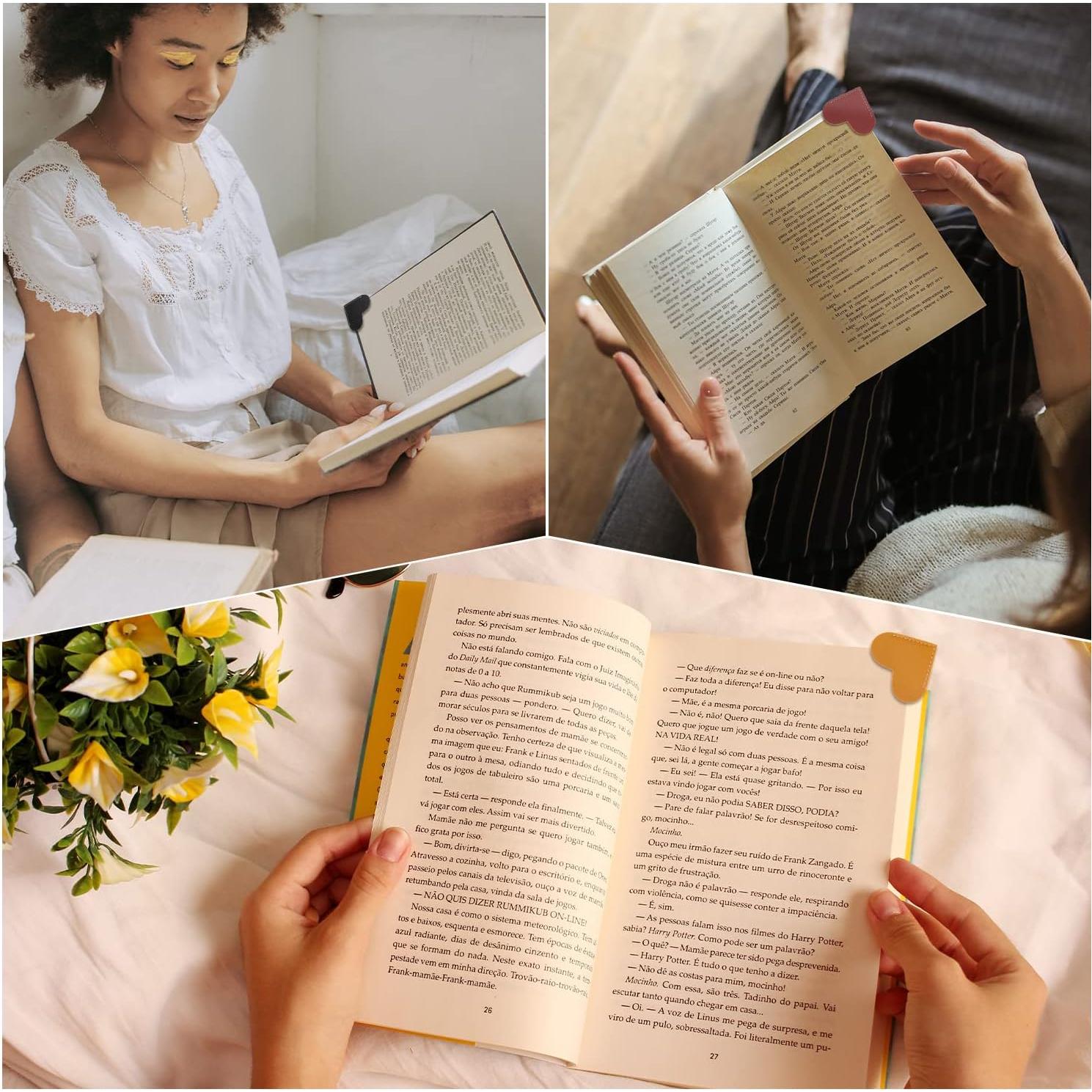 Marcadores de Página Corazón Vin Beauty - 6 Piezas Hecho a Mano