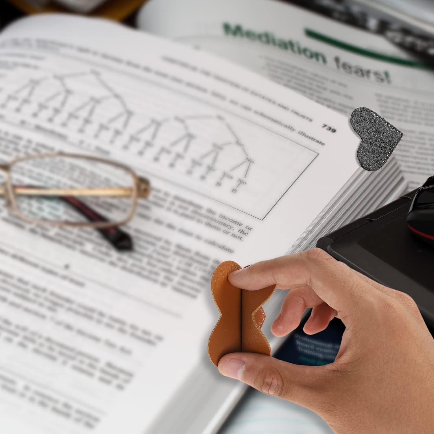 Marcadores de Página Corazón Vin Beauty - 6 Piezas Hecho a Mano